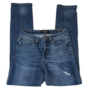Judy Blue Straight Fit Distressed Jeans‎ Dark Wash JB8277 DK Size 28 Womens